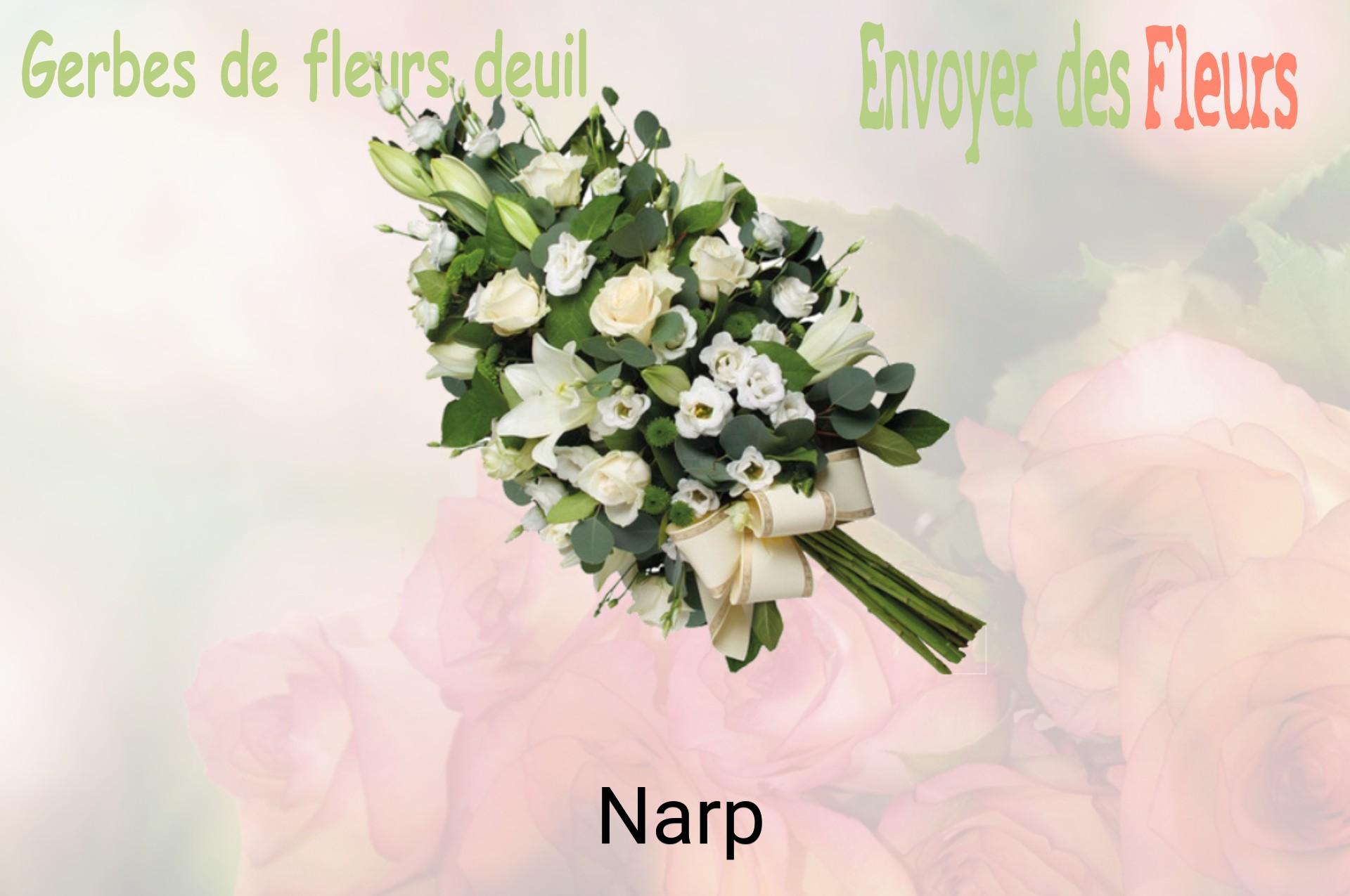 Gerbe de fleurs de deuil livrée à Narp